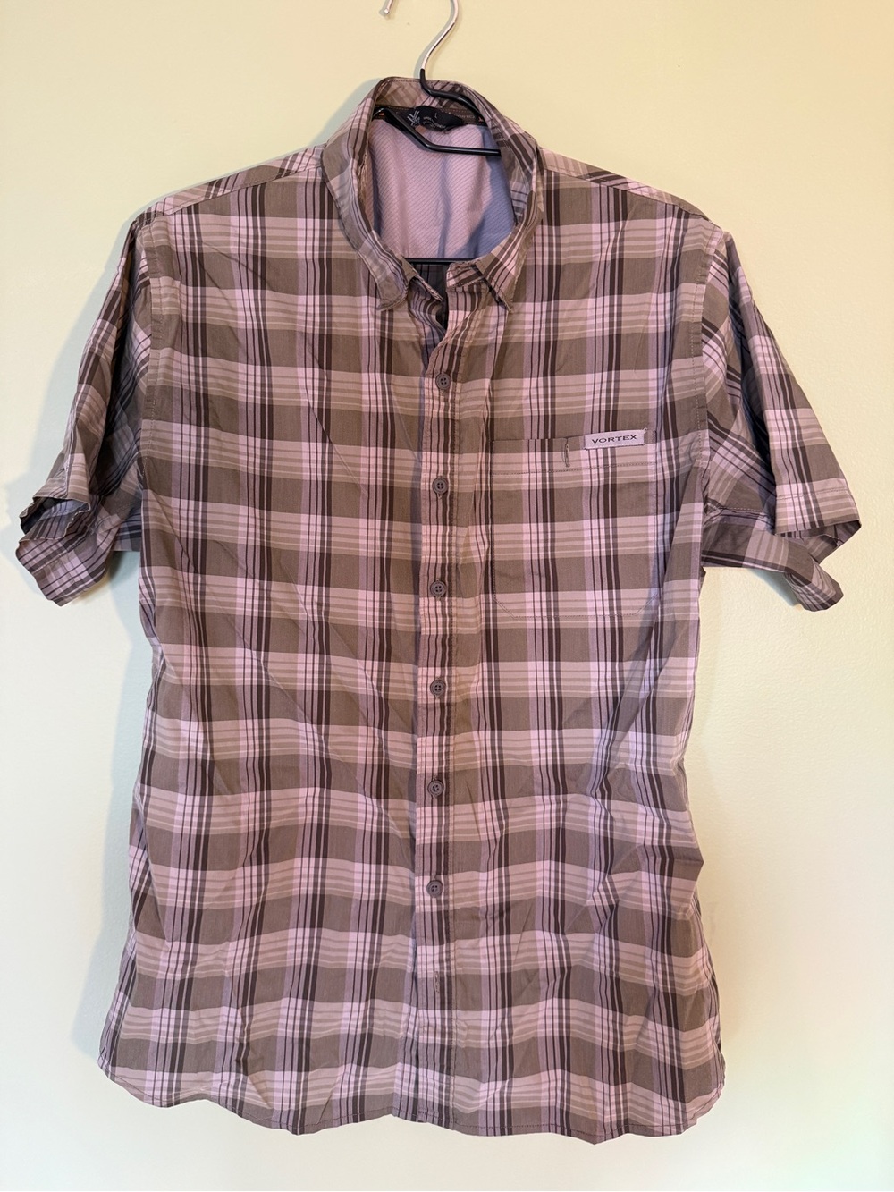Vortex Plaid Short Sleeve Button-Down Short Sleeve Shirt